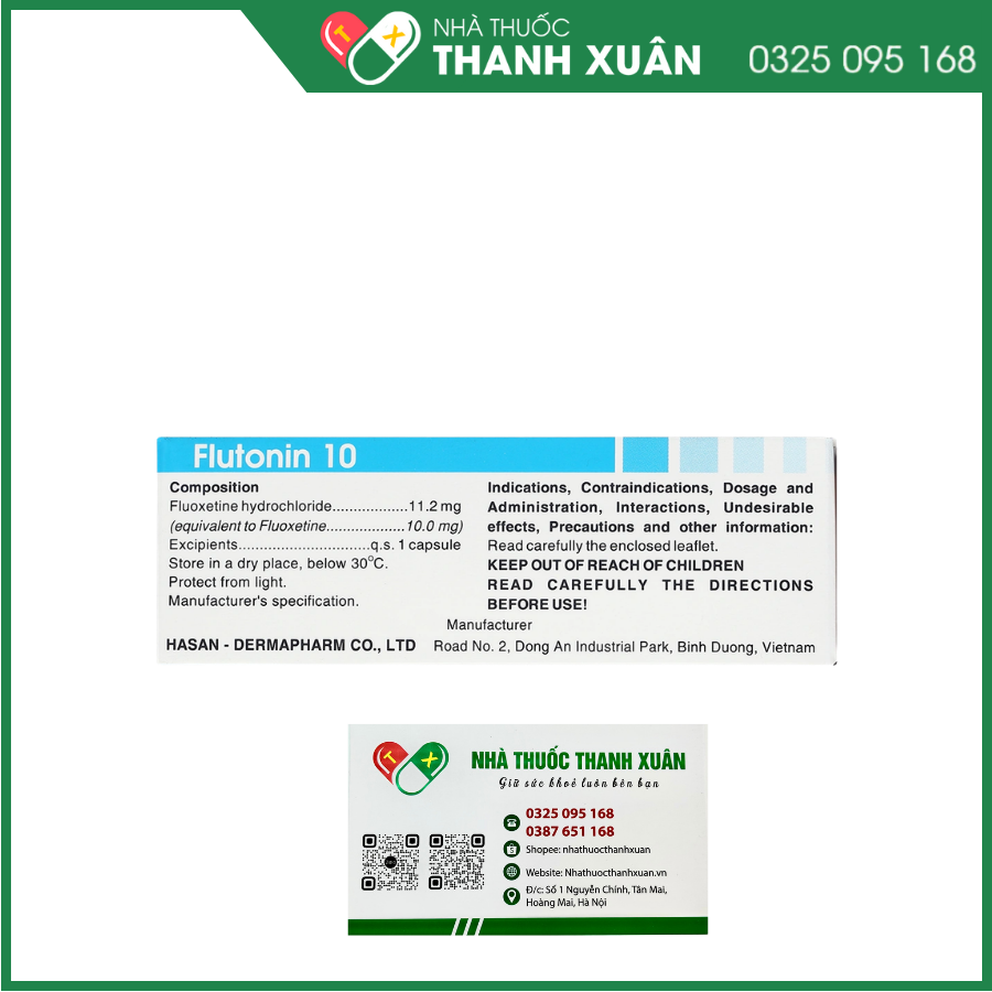 Flutonin 10 điều trị bệnh trầm cảm